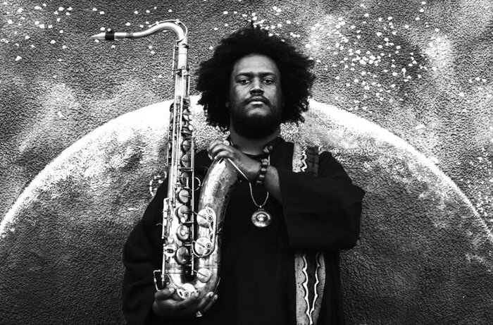 Kamasi Washington aus Los Angeles auf dem Cover seines Albums "The Epic" © Rough Trade