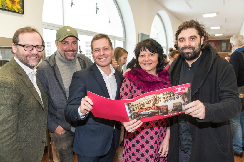 v.l.n.r.: Sepp Schellhorn, Roland Trettl, Andreas Gfrerer, Inga Horny und Kontantin Filippou am Culinary Art Powerday (Foto Andreas Kolarik)