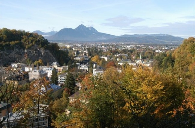 Der Mönchsberg im Herbst 2017