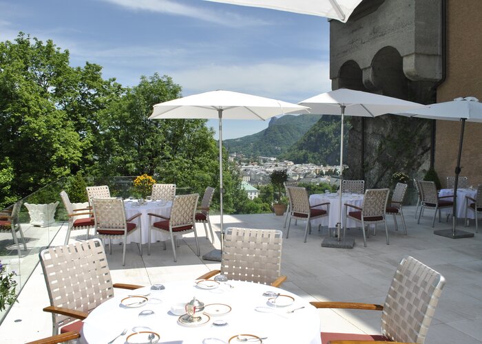 Fein essen im Gastgarten