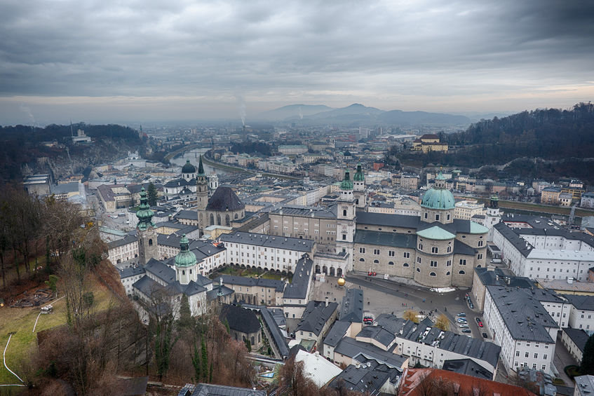 Salzburg bei schlechtem Wetter