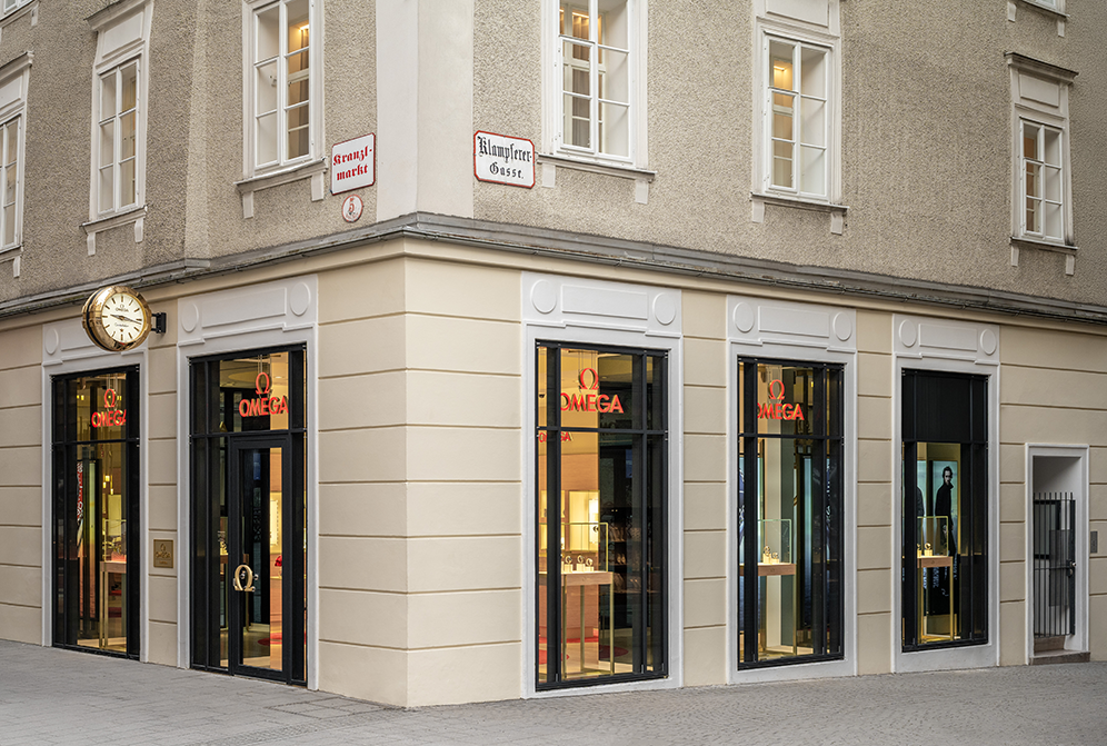 Außenansicht der OMEGA Boutique Salzburg | © OMEGA
