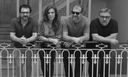 Fotos der Musiker:innen Muriel Grossmann, Radomir milojkovic, Abel Boquera und Uros Stamenkovic | © Muriel Grossmann