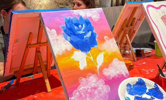 Malen auf Canvas | © Hazal Öksüz