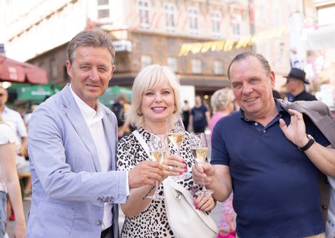 Christian Wieber, Obmann Altstadtverband Salzburg, Brigitte Hirschegger, Via Venty, Albert Gilli | © wildbild