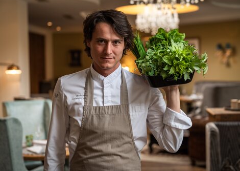 Thomas Hofer vom Bergergut -Vegourmets meets JRE-Haubenküche | © BERGERGUT Culinariat Thomas Hofer