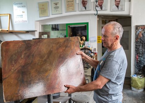 Werkstattbesuch bei Malermeister Paul Bonfils | © Altstadt Verband Salzburg / Andreas Kolarik