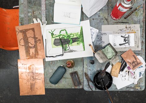 In der Grafischen Werkstatt im Traklhaus werden künstlerische Drucktechniken gezeigt | © Christian Jammernegg