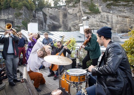 Jazzkonzert auf der Blauen Gans Dachterrasse  | © Andreas Kolarik