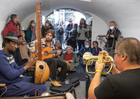 Volker Goetze und Band performte in der Bar in der Blauen Gans | © Andreas Kolarik