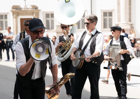 Die SOKO Dixie-Band spielte bei der Eröffnung | © Birgit Probst
