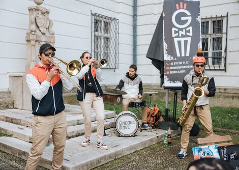 Groove'n'move sorgt für Stimmung beim VIELKLANG  | © Niko Zuparic