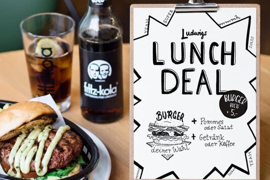 Lunch-Deal am #studimittwoch bei Ludwigs Burger | © Ludwigs Burger