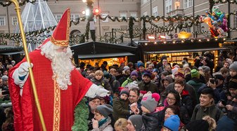Niklaus am Salzburger Christkindlmarkt | © christkindlmark.co.at, Salzburg - Neumayr