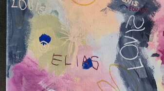 Ein Bild einer abstrakten Acrylmalerei. | © liebestrunken