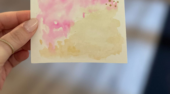 Karte mit Wasserfarben bemalt | © liebestrunken