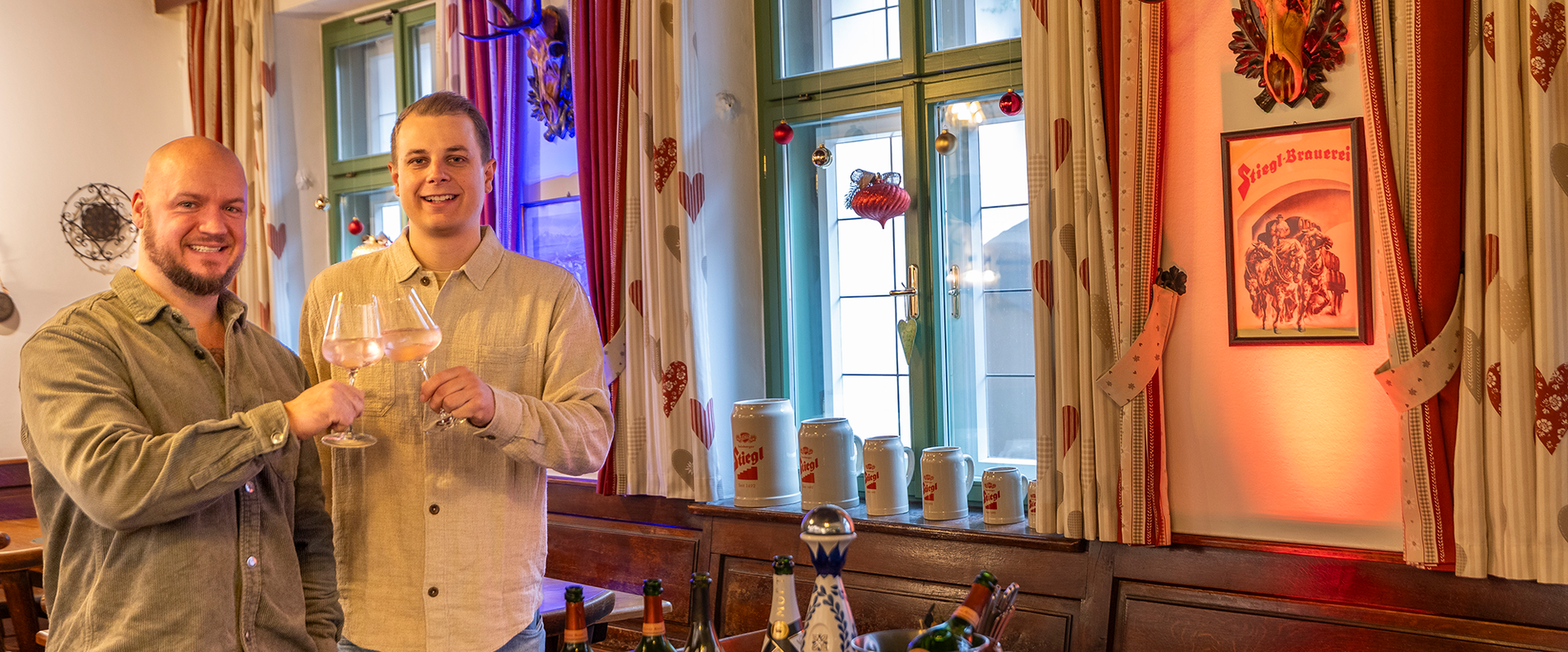 Foto von den Gastgebern Philipp Pils und David Gattringer | © Andreas Kolarik