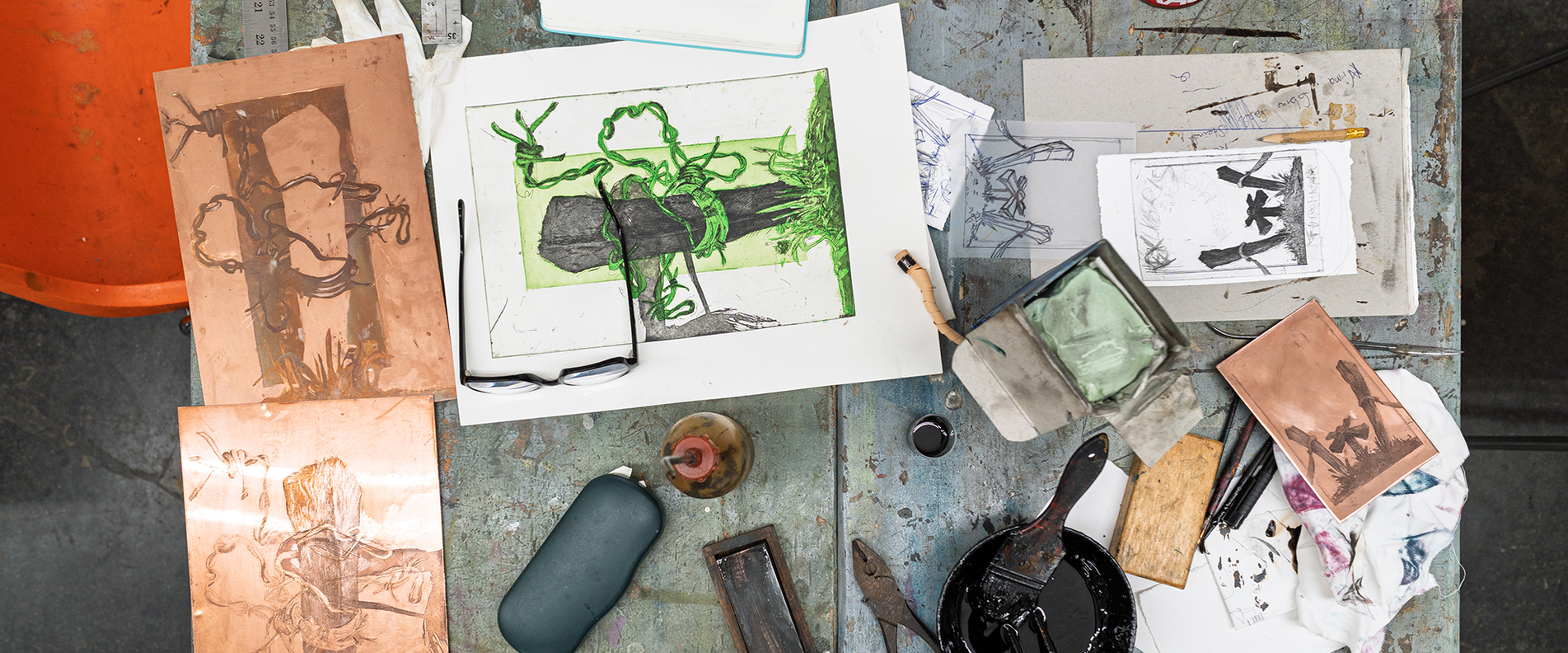 Beispielarbeiten der grafischen Werkstatt | © Christian Jammernegg