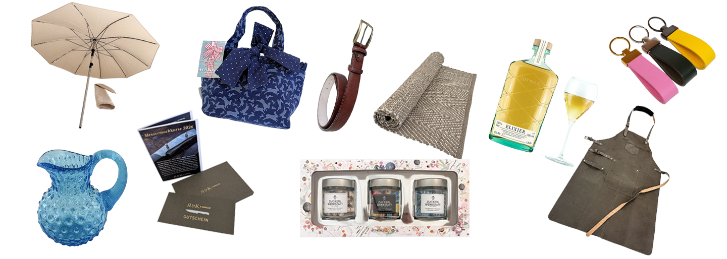 Fotos von den 10 Preisen, die es beim Hand.Werk.Stadt.-Gewinnspiel zu gewinnen gibt.