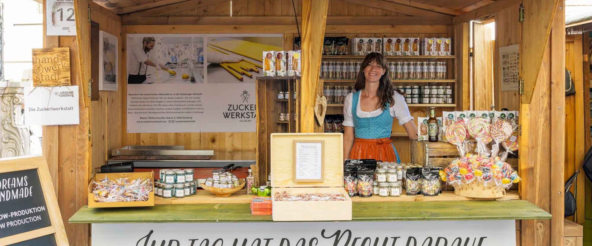 Zuckerlwerkstatt Stand am Salzburger Rupertikirtag | © Christoph Haid