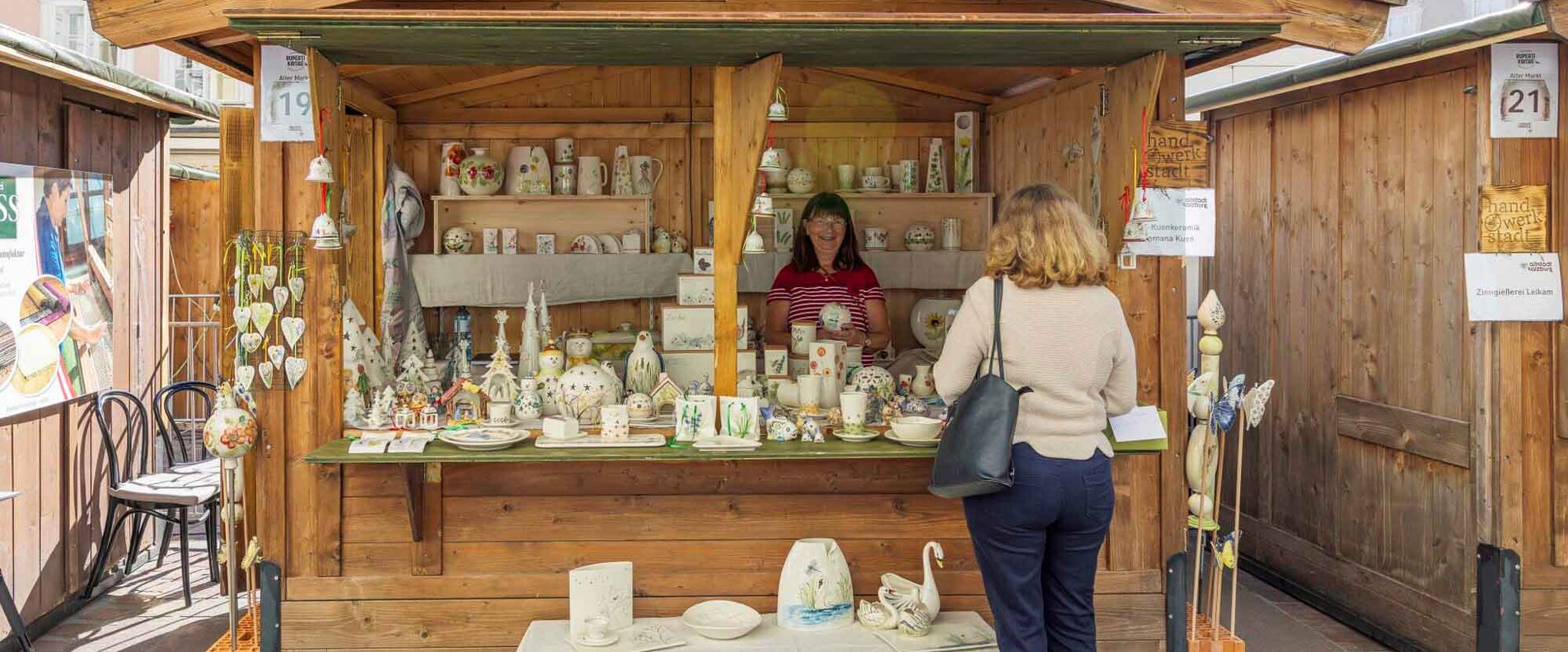 KK Kuenkeramik Stand am Salzburger Rupertikirtag | © Christoph Haid