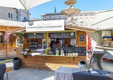  Gourmetspezialist Stand am Salzburger Rupertikirtag | © Christoph Haid