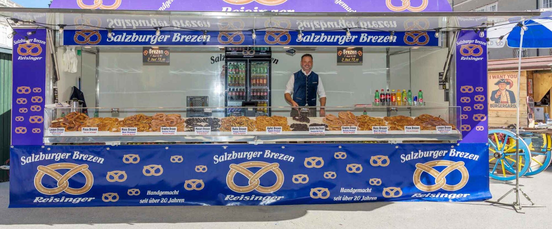 Salzburger Brezen Stand am Salzburger Rupertikirtag | © Christoph Haid