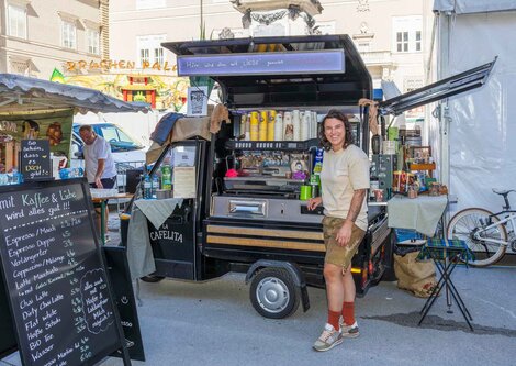 La Cafelita Stand am Salzburger Rupertikirtag | © Christoph Haid