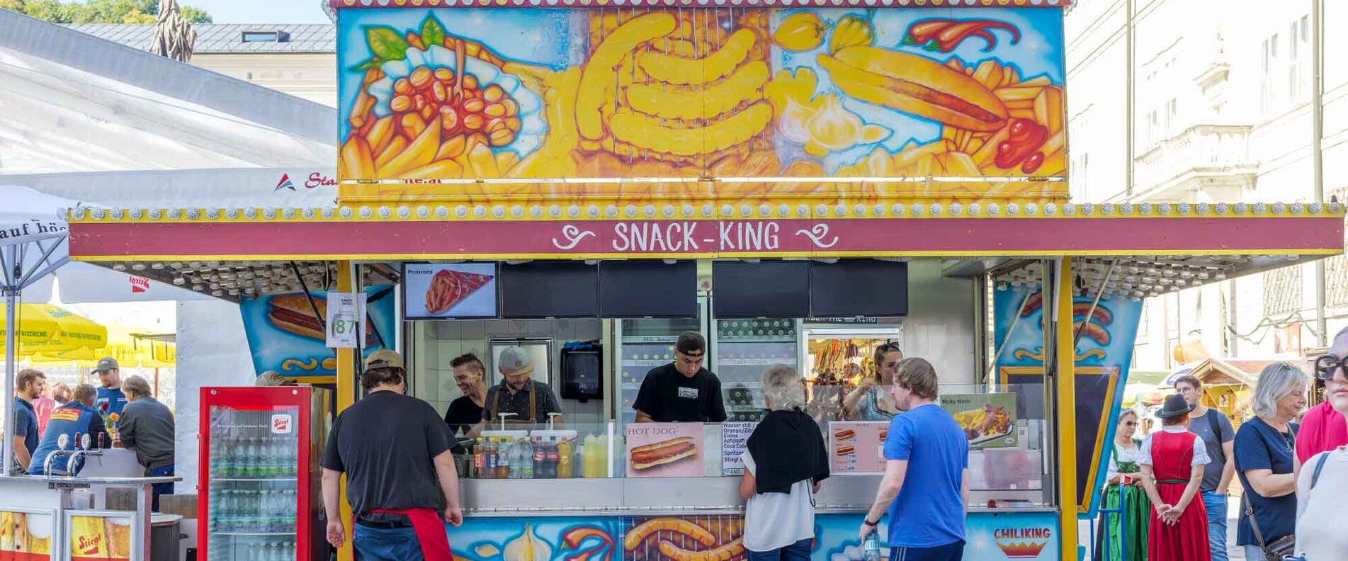 Snack King Stand am Salzburger Rupertikirtag | © Christoph Haid